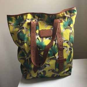 Proenza Schouler canvas tropical print tote bag